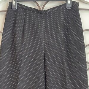EUC TALBOTS WIDE LEG POLKA DOT DRESS TROUSERS BLACK/WHITE SIZE 8